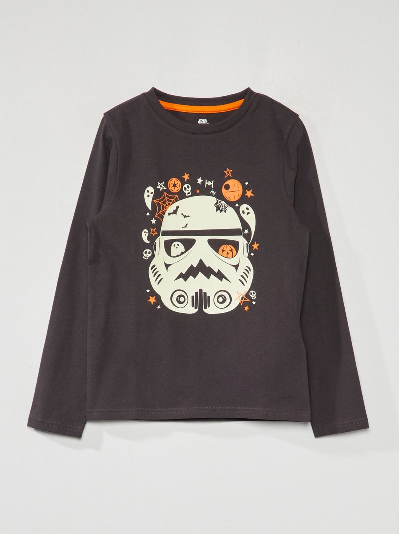 T-shirt imprimé 'Star Wars' phosphorescent - Halloween Gris - Kiabi
