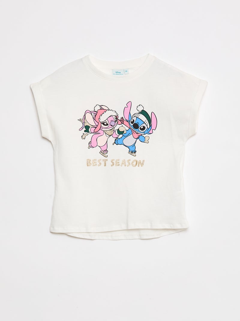 T-shirt imprimé 'Stitch' Blanc - Kiabi