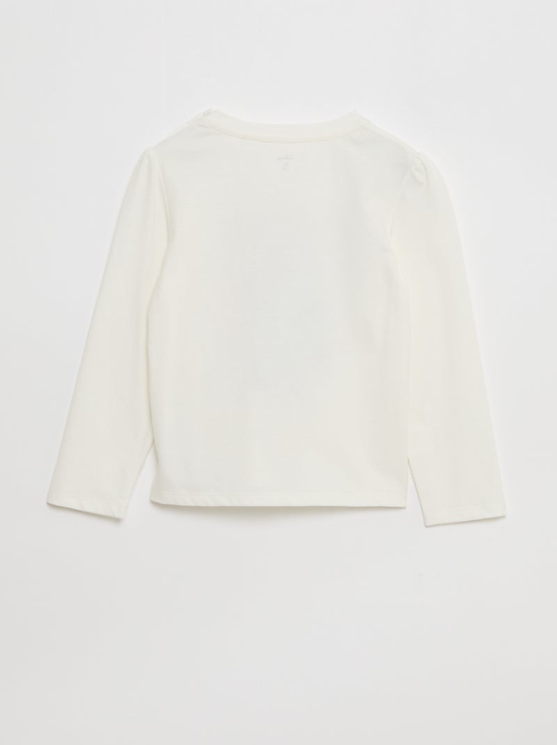 T-shirt imprimé 'Stitch' manches courtes - So Easy Blanc - Kiabi