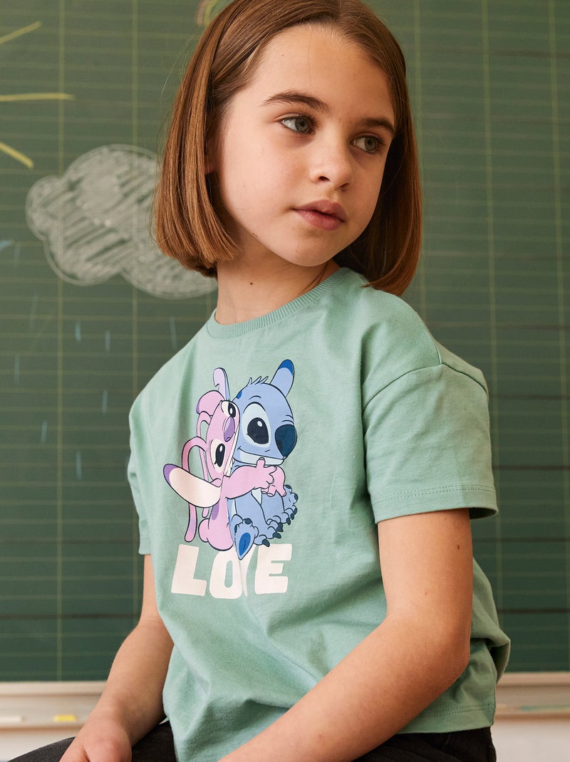 T-shirt imprimé 'Stitch' vert - Kiabi