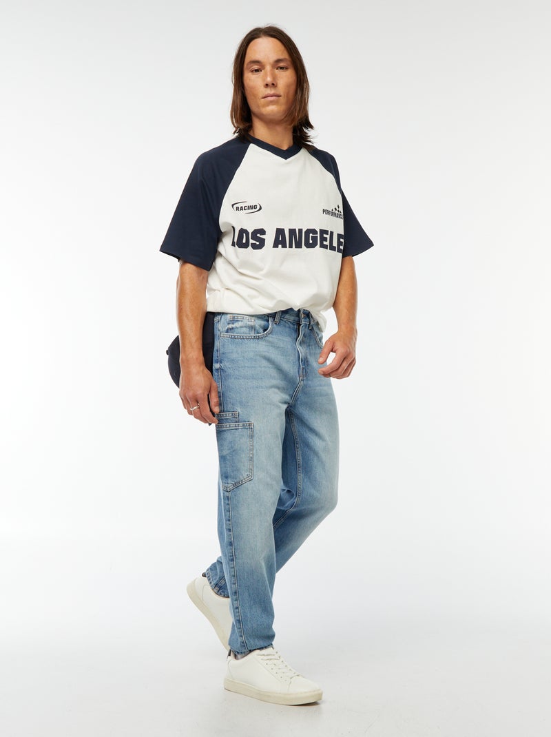 T-shirt imprimé style sport 'Los Angeles' Bleu - Kiabi