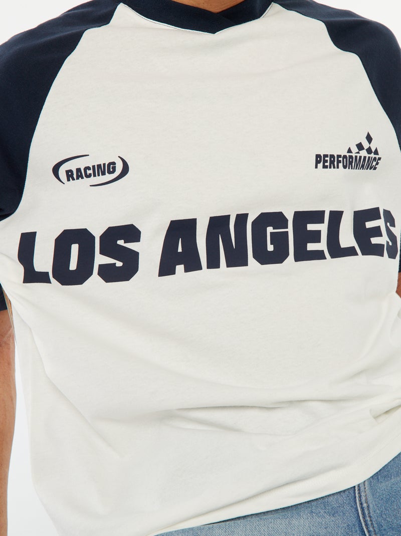 T-shirt imprimé style sport 'Los Angeles' Bleu - Kiabi