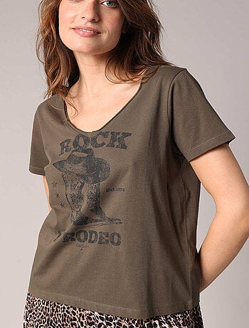 T-shirt imprimé style western 'Deeluxe'