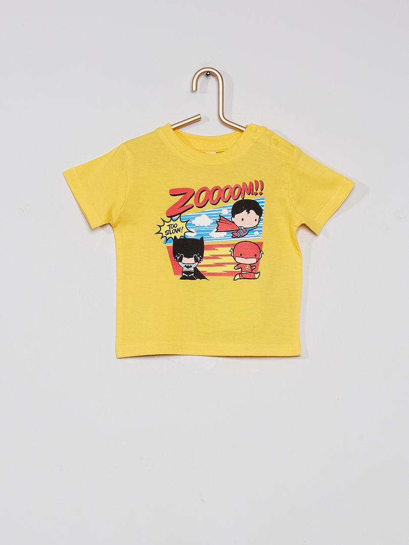 T-shirt imprimé super héros jaune - Kiabi