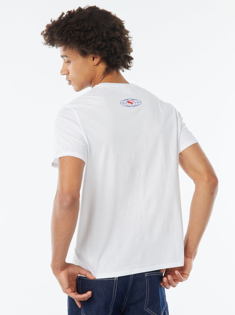 T-shirt imprimé 'Super-man' Blanc - Kiabi