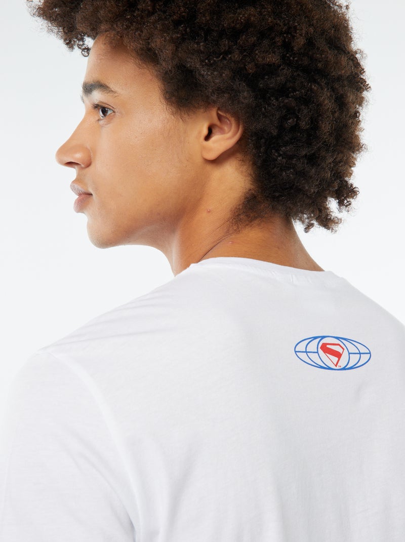 T-shirt imprimé 'Super-man' Blanc - Kiabi