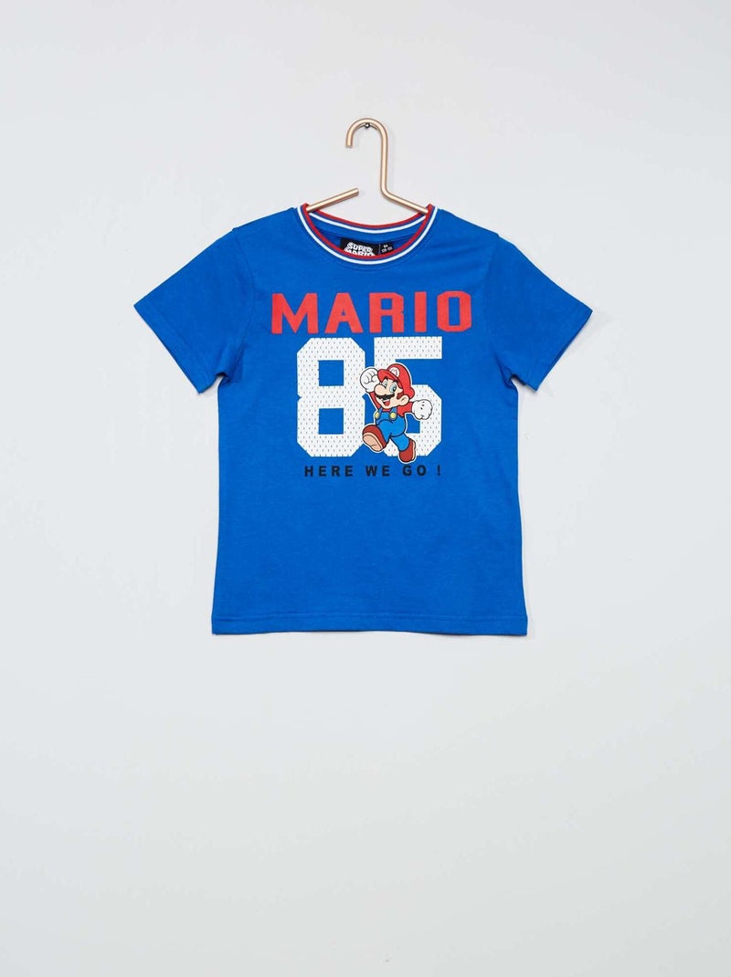 T-shirt imprimé 'Super Mario' bleu - Kiabi