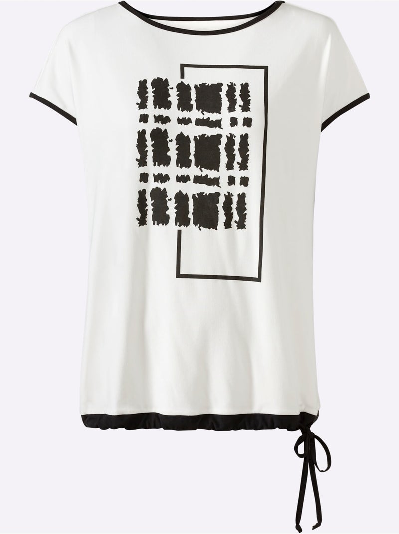 T-shirt Imprimé Superbe Qualité Douce Et Fluide - Taille Standard - Witt Ecru - Kiabi