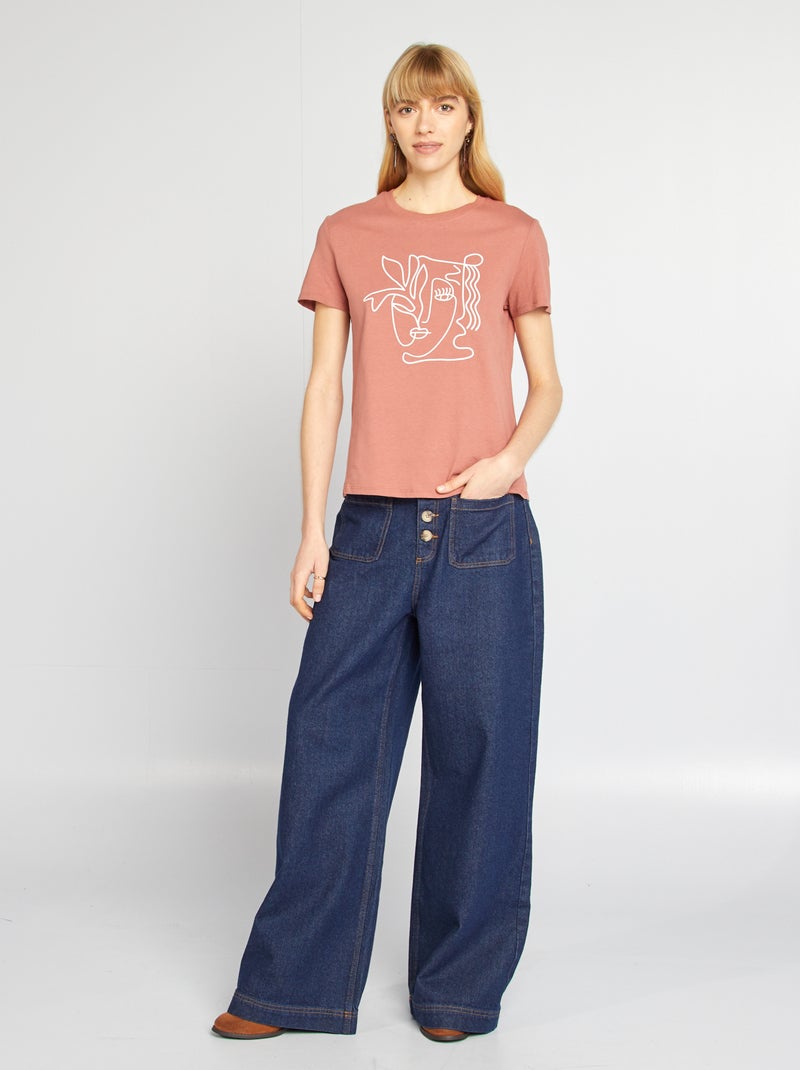 T-shirt imprimé Terracotta - Kiabi