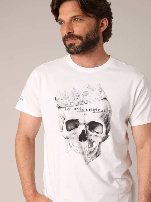 T-shirt imprimé tête de mort couronnée avec inscription « The Original 1974 Style » 'Deeluxe' - Kiabi T-shirt imprimé tête de mort couronnée avec inscription « The Original 1974 Style » 'Deeluxe' - Kiabi