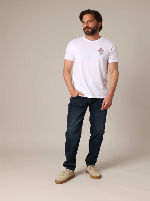 T-shirt imprimé tête de mort et mandala en 100% coton 'Deeluxe' - Kiabi