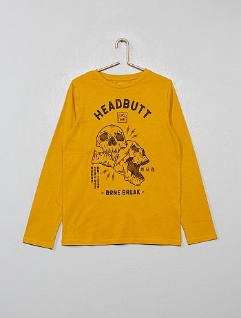 T-shirt imprimé 'tête de mort'
