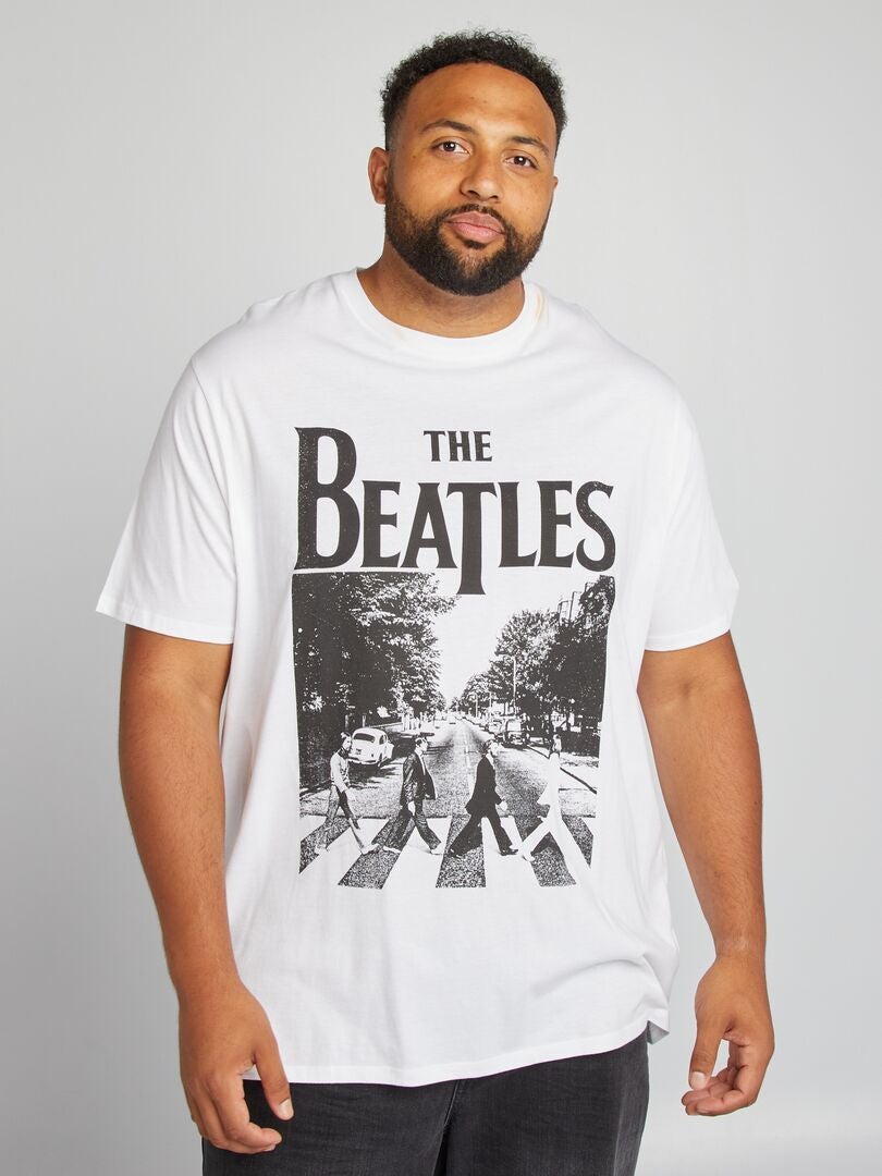 T-shirt imprimé 'The Beatles' blanc - Kiabi