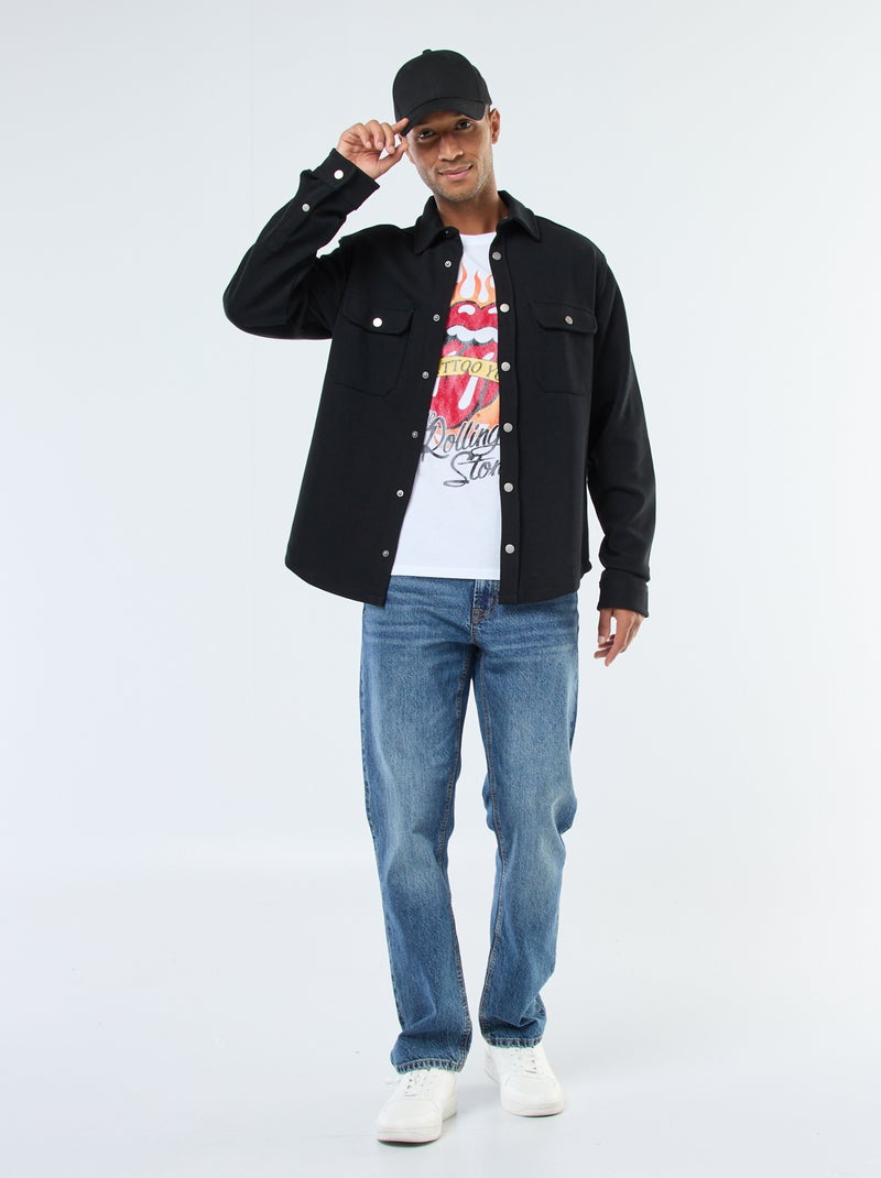 T-shirt imprimé 'The Rolling Stones' à manches courtes Blanc - Kiabi