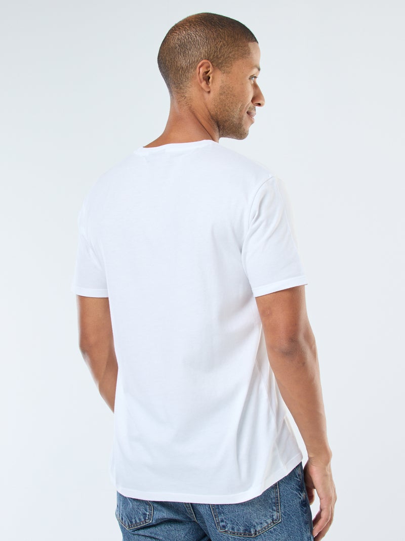 T-shirt imprimé 'The Rolling Stones' à manches courtes Blanc - Kiabi