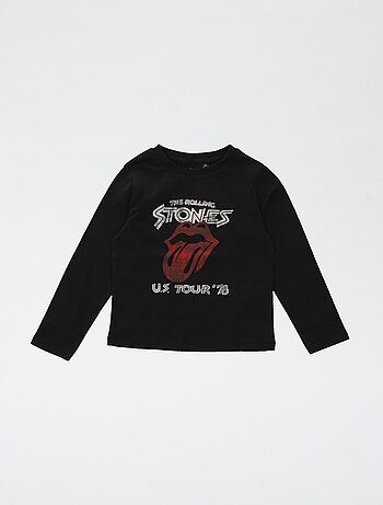 T-shirt imprimé 'The Rolling Stones' en coton uni