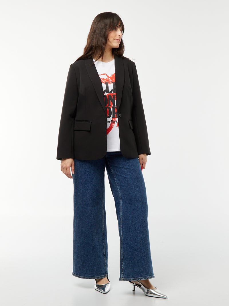 T-shirt imprimé 'The Rolling Stones' manches courtes blanc - Kiabi