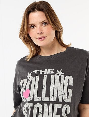 T-shirt imprimé 'The Rolling Stones' manches courtes