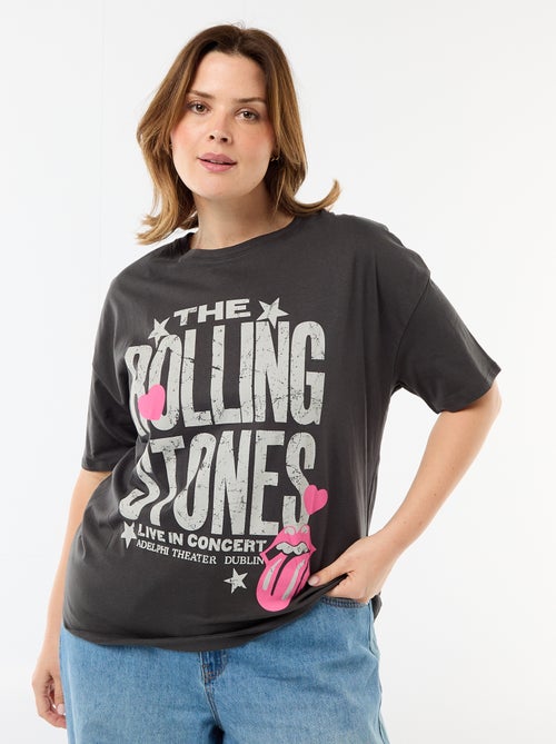 T-shirt imprimé 'The Rolling Stones' manches courtes - Kiabi