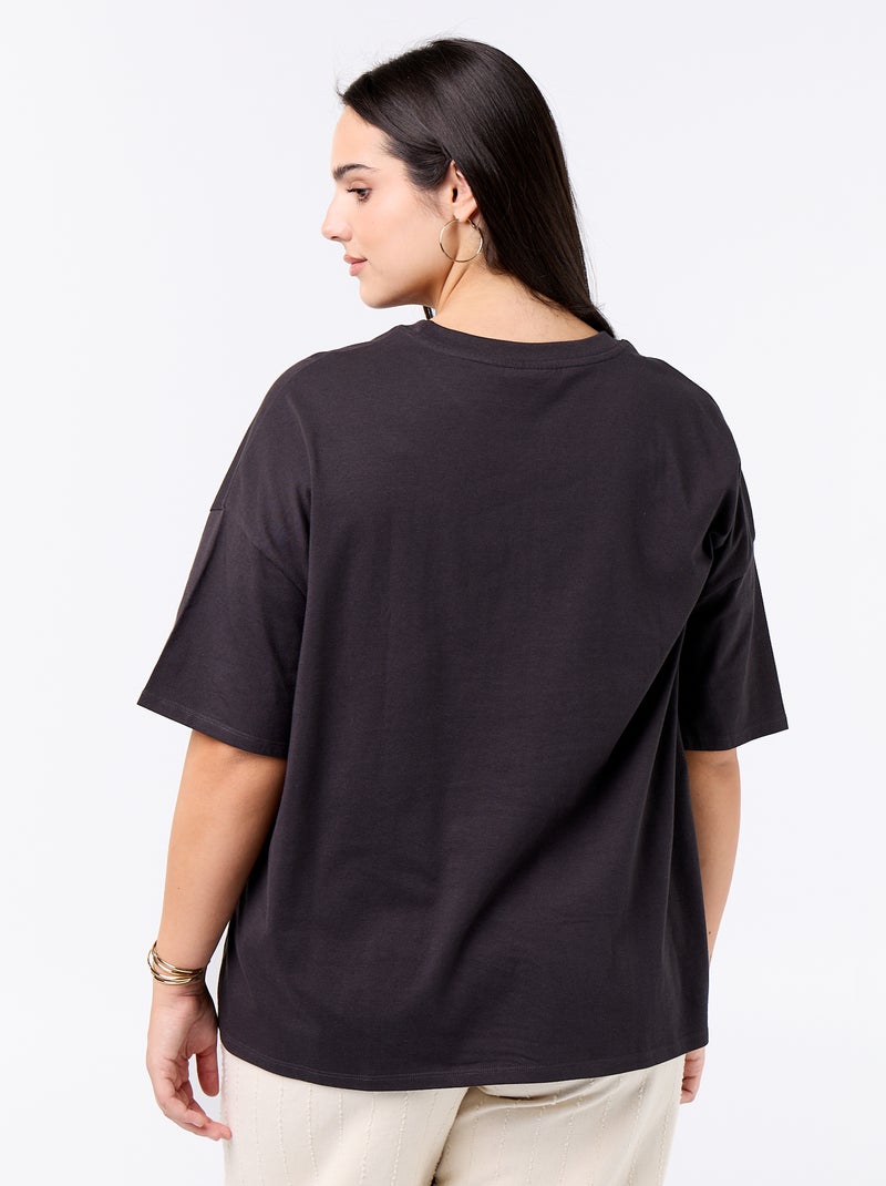 T-shirt imprimé 'The Rolling Stones' Noir - Kiabi