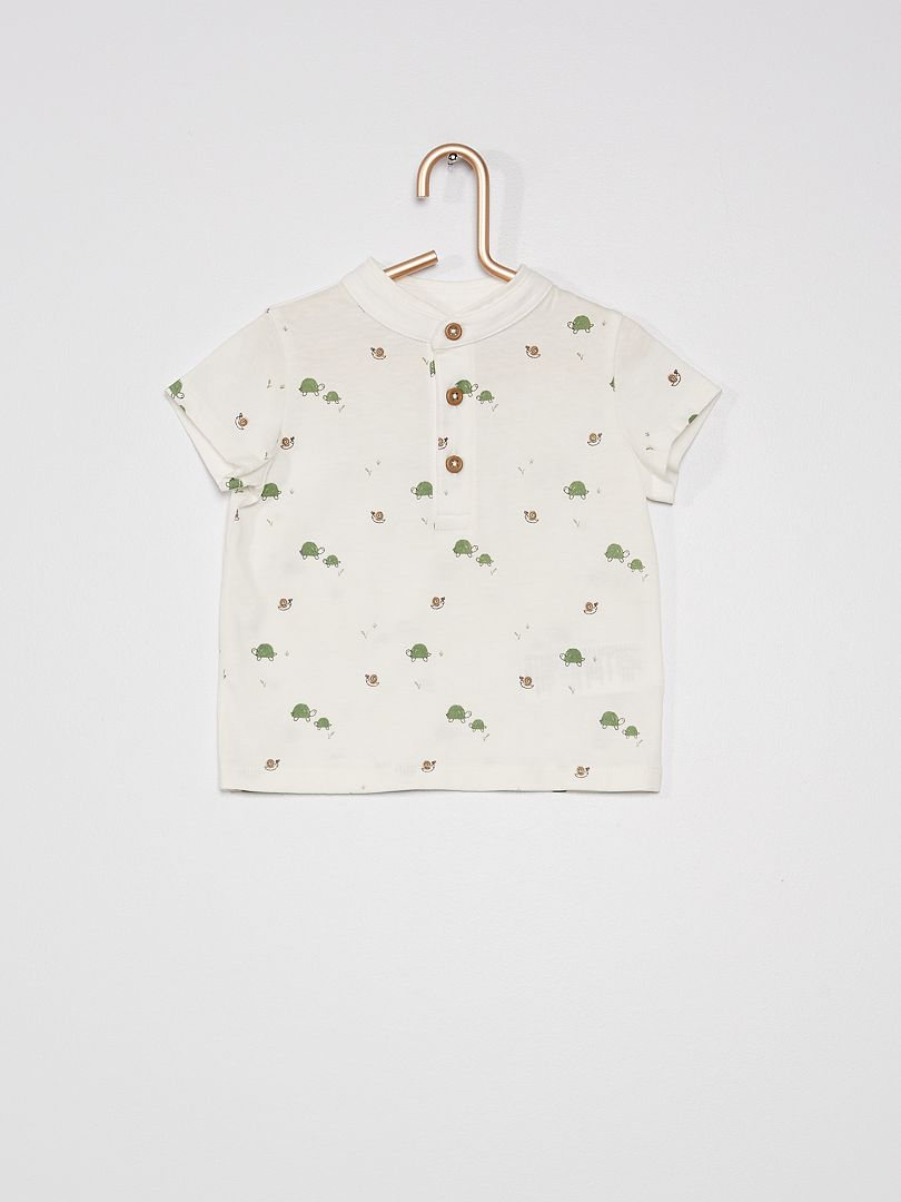 T-shirt imprimé 'tortues' blanc - Kiabi