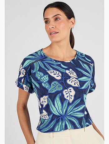 T-shirt imprimé tropical Climatyl - Damart