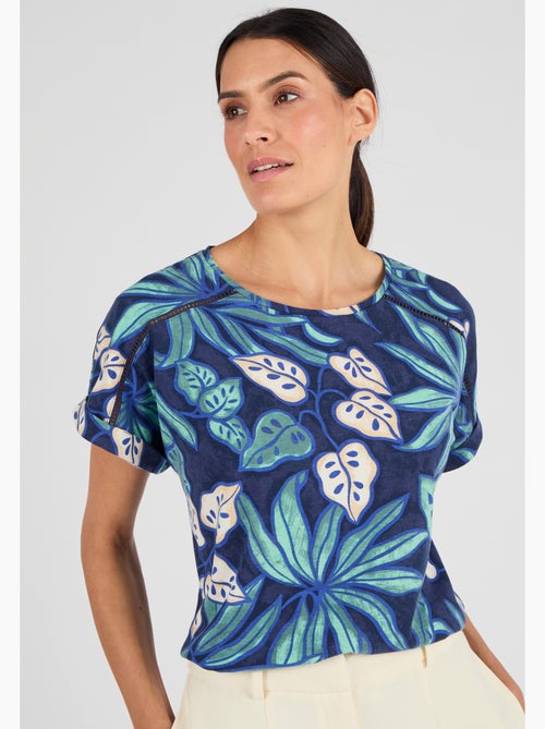 T-shirt imprimé tropical Climatyl - Damart - Kiabi