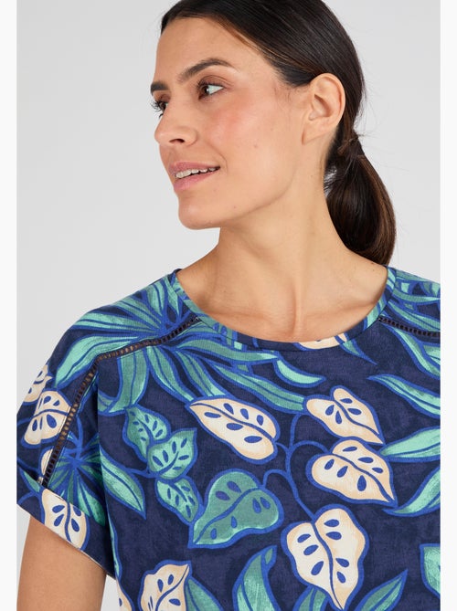 T-shirt imprimé tropical Climatyl - Damart - Kiabi