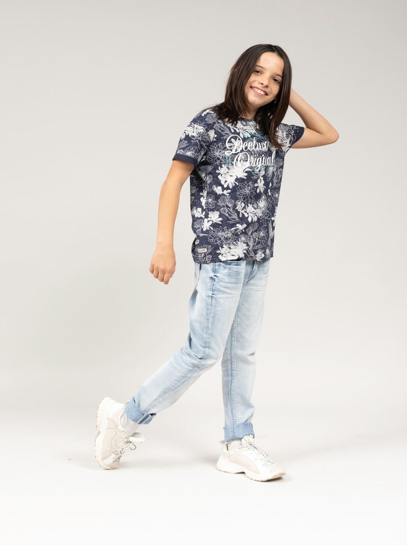 T-shirt imprimé tropical 'Deeluxe' Bleu marine - Kiabi