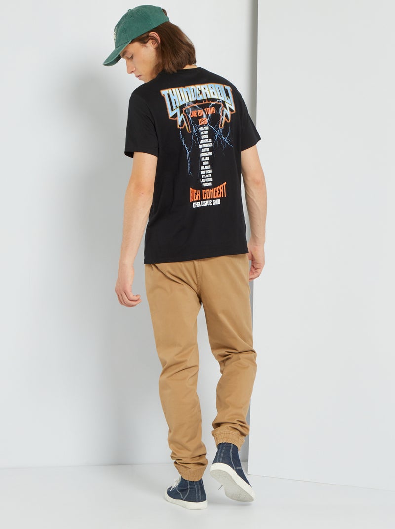 T-shirt imprimé 'univers parallèles' Noir - Kiabi