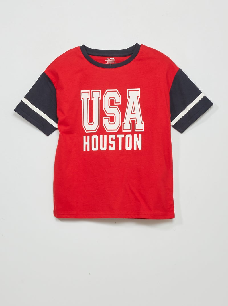 T-shirt imprimé 'USA' 'Houston' W_REDFR - Kiabi