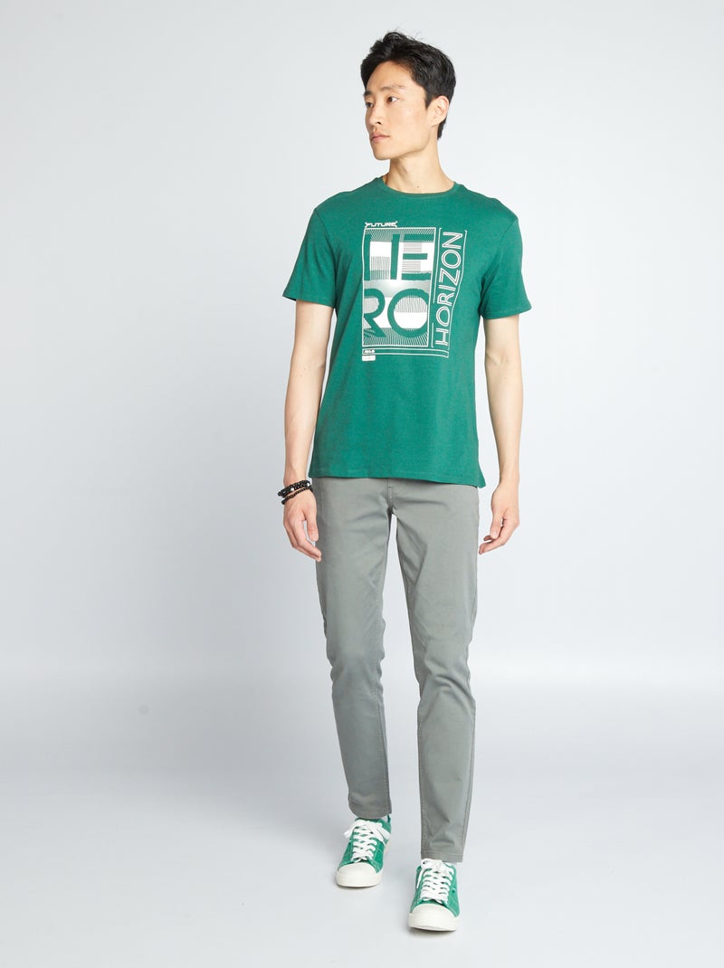T-shirt imprimé Vert - Kiabi