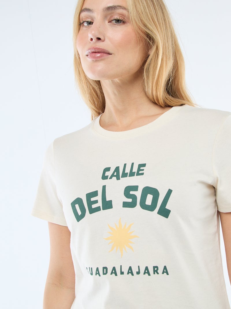T-shirt imprimé Vert - Kiabi