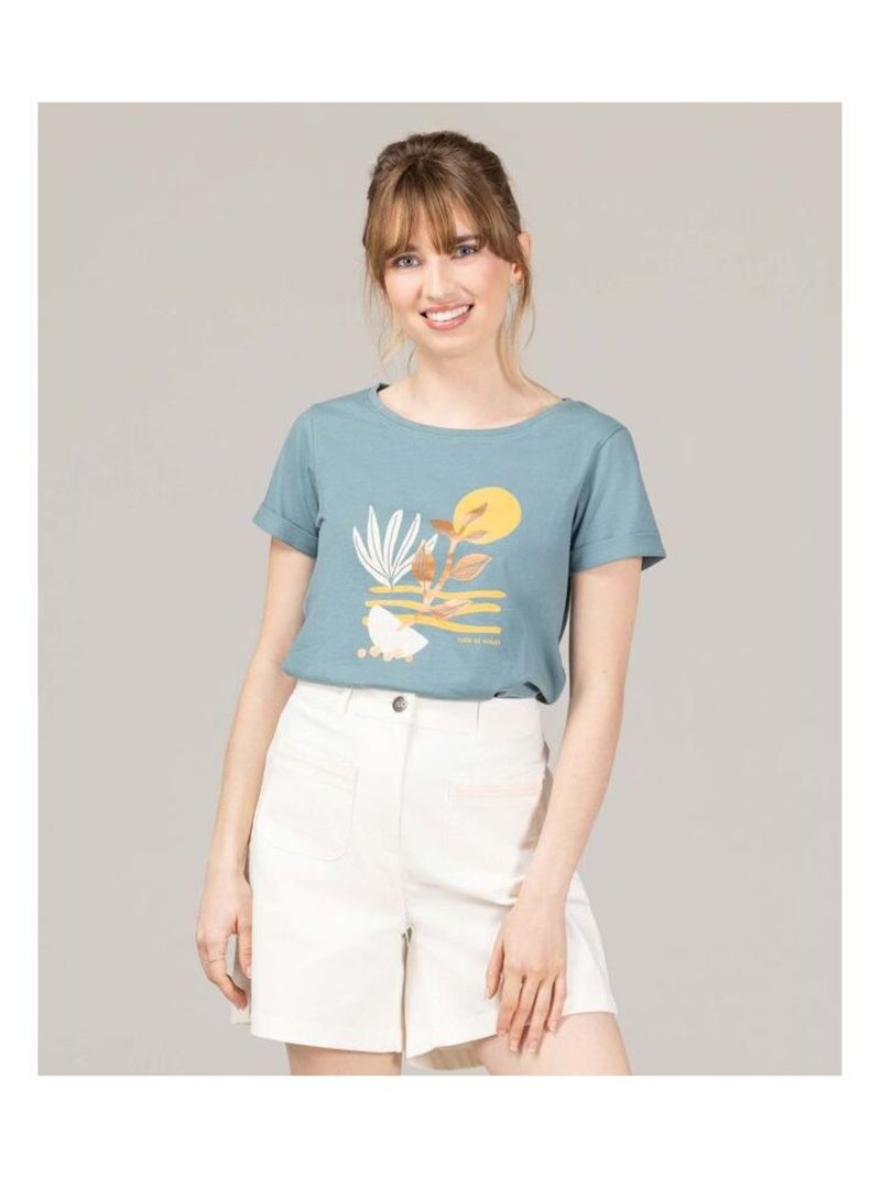 T-shirt imprimé vert Femme Vert - Kiabi