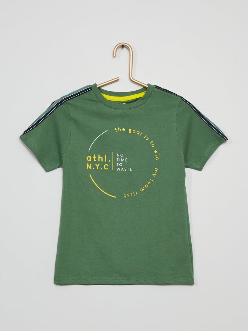 T-shirt imprimé vert - Kiabi