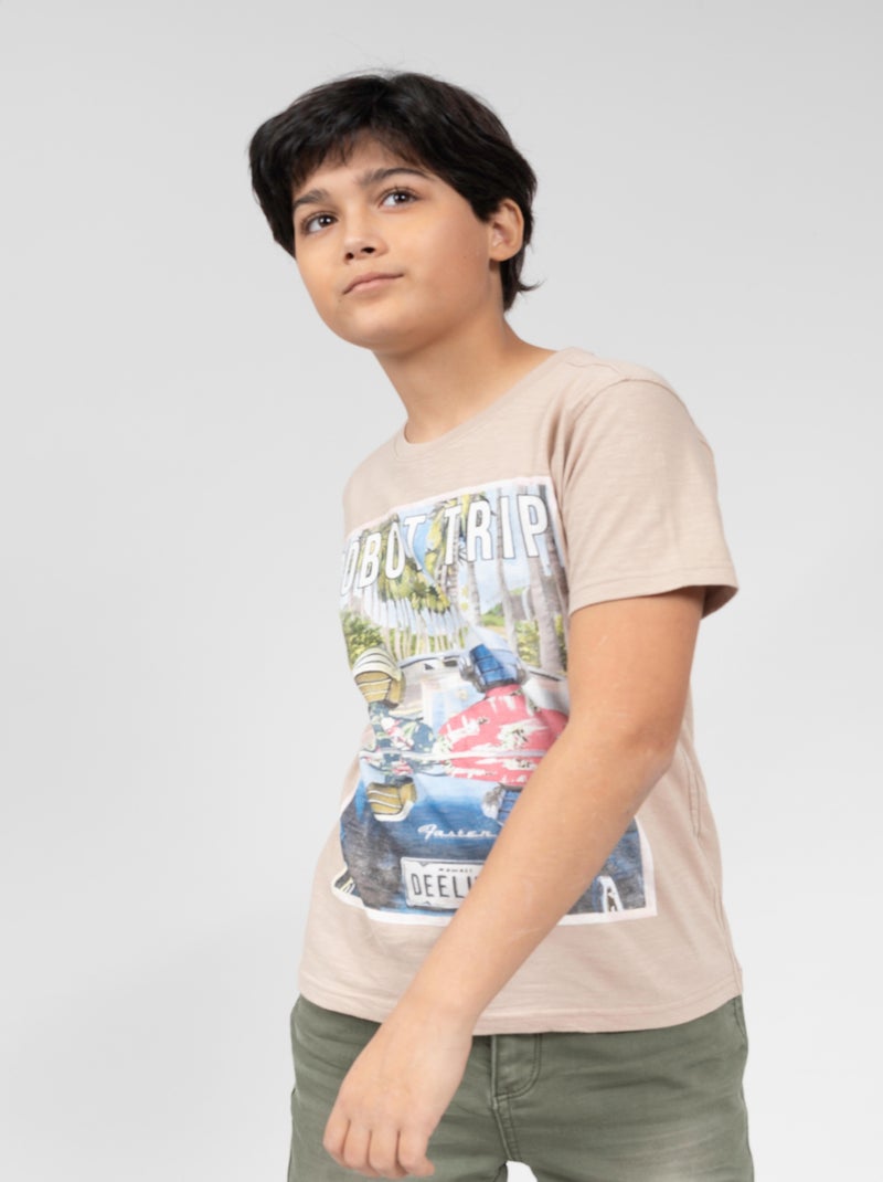 T-shirt imprimé vintage 'Deeluxe' Beige - Kiabi