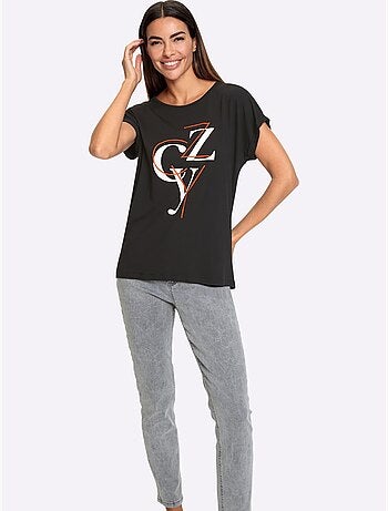 T-shirt Imprimé Viscose - Taille Standard - helline