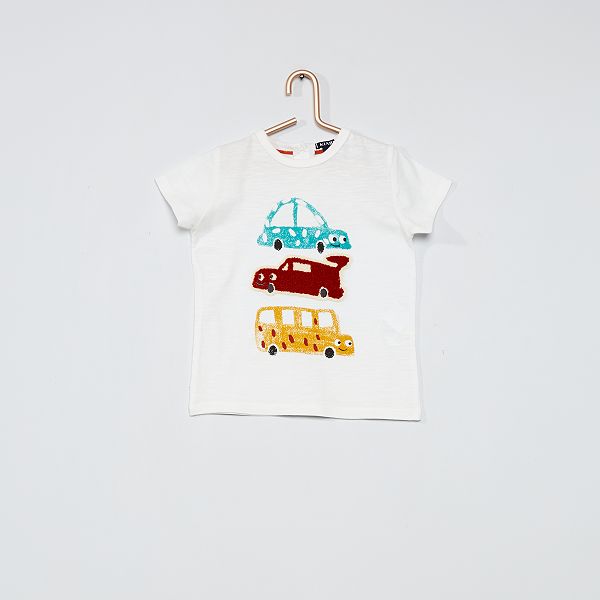 T Shirt Imprime Voiture Bebe Garcon Blanc Kiabi 5 00