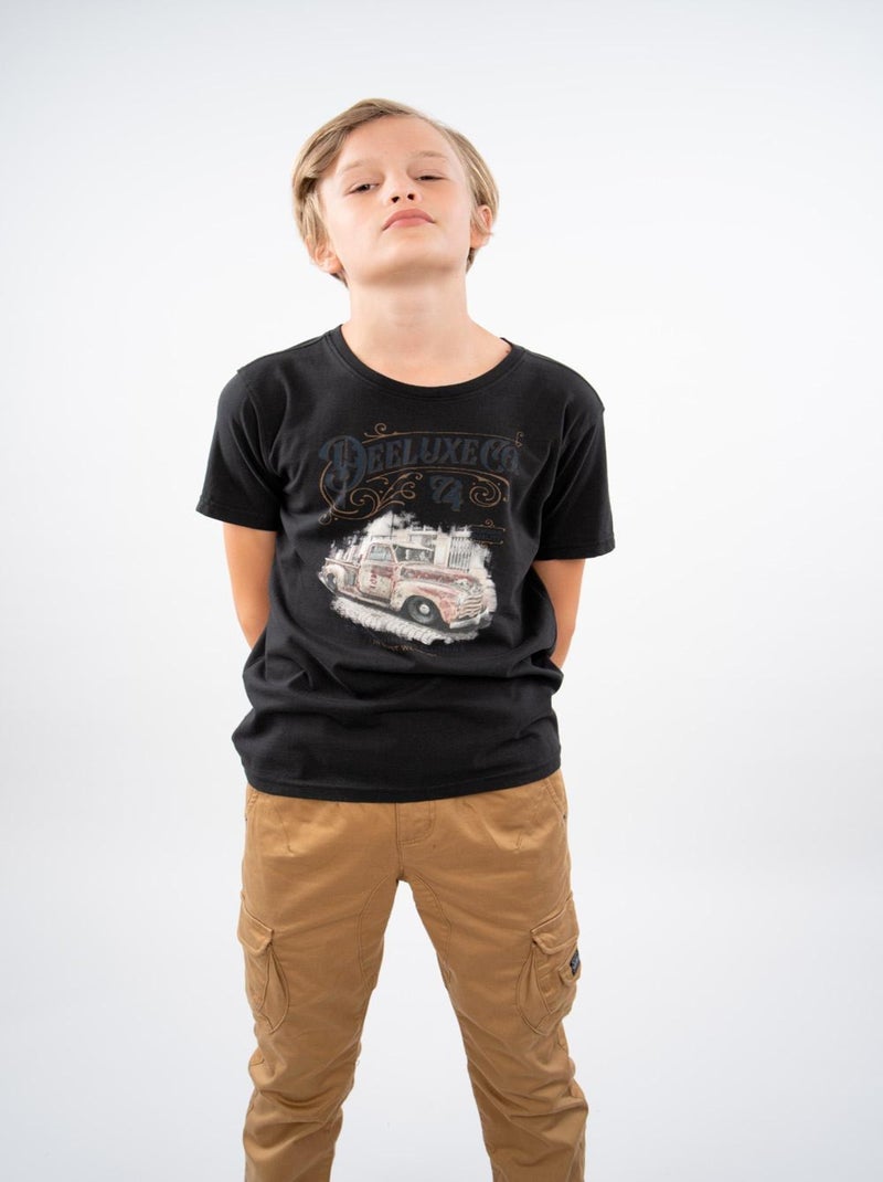 T-shirt imprimé voiture vintage 'Deeluxe' gris anthracite - Kiabi