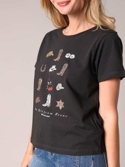 T-shirt imprimé western 100 % coton 'Deeluxe' - Kiabi