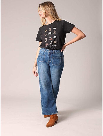 T-shirt imprimé western 100% coton 'deeluxe'