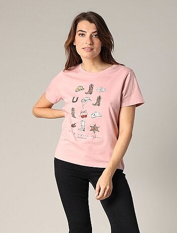 T-shirt imprimé western 100 % coton 'Deeluxe'