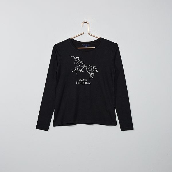 tee shirt noir fille