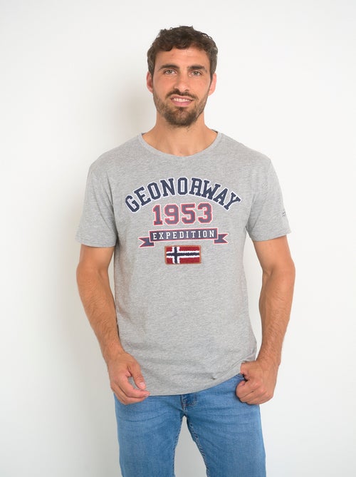 T-shirt inscriptions vintage col rond - Kiabi