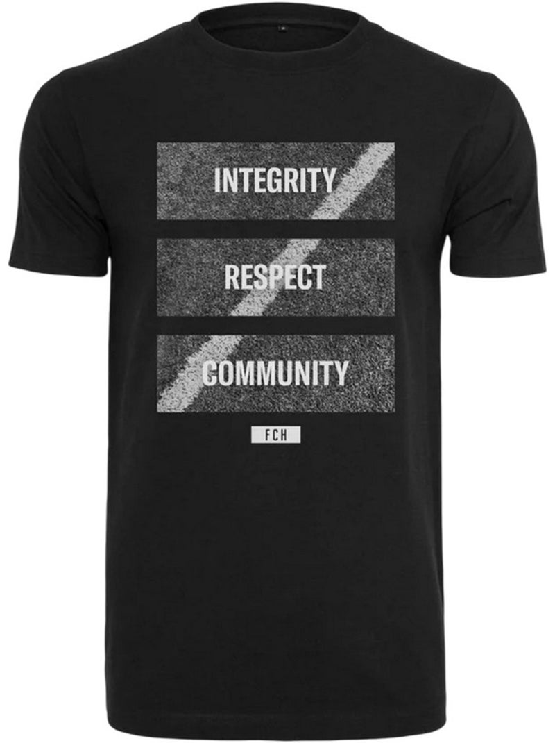T-shirt integrity respect community - merchcode Noir - Kiabi