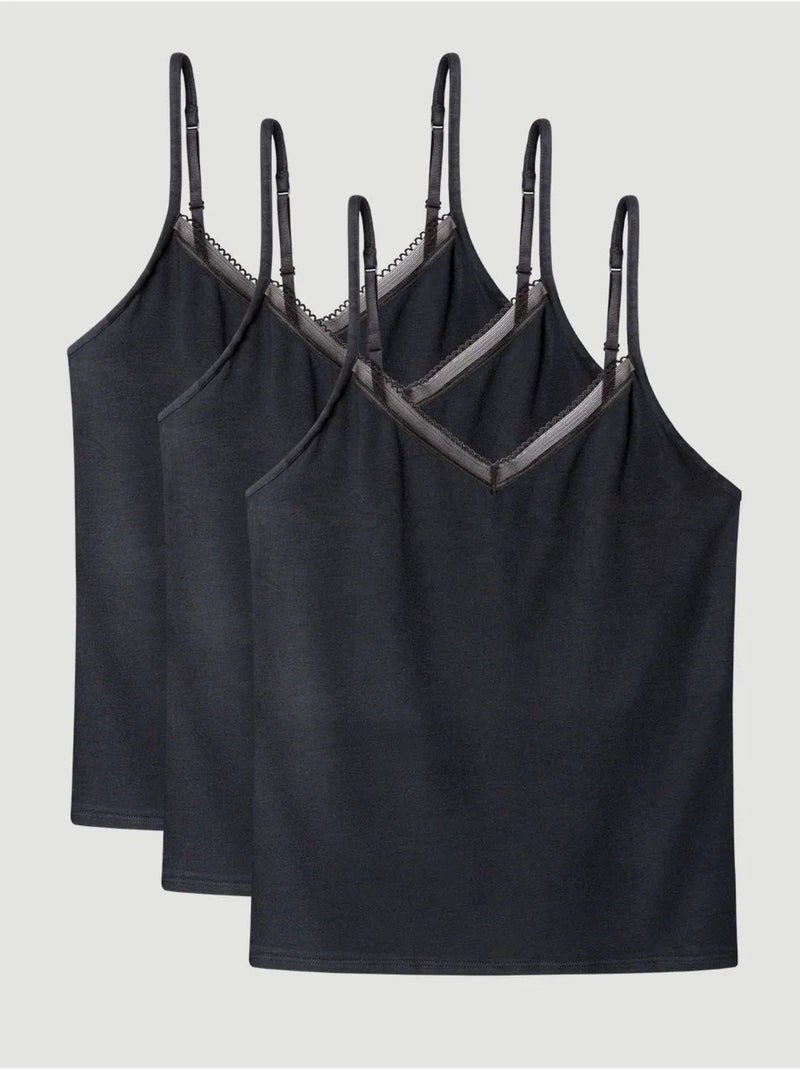 T-shirt intérieure à bretelles modal lenzing Noir - Kiabi
