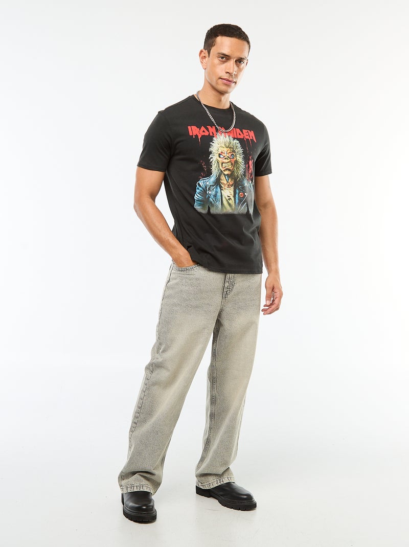 T-shirt 'Iron Maiden' à manches courtes Noir - Kiabi