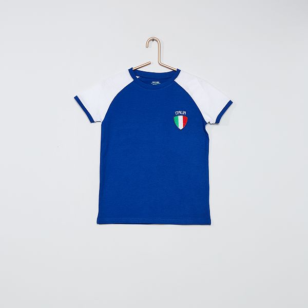 T Shirt Italie Eco Concu Garcon Bleu Blanc Kiabi 5 00