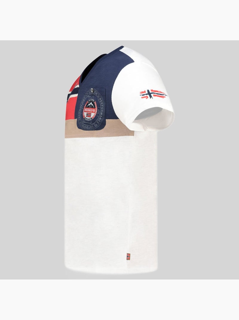 T-shirt j-flag – geographical norway Blanc cassé - Kiabi