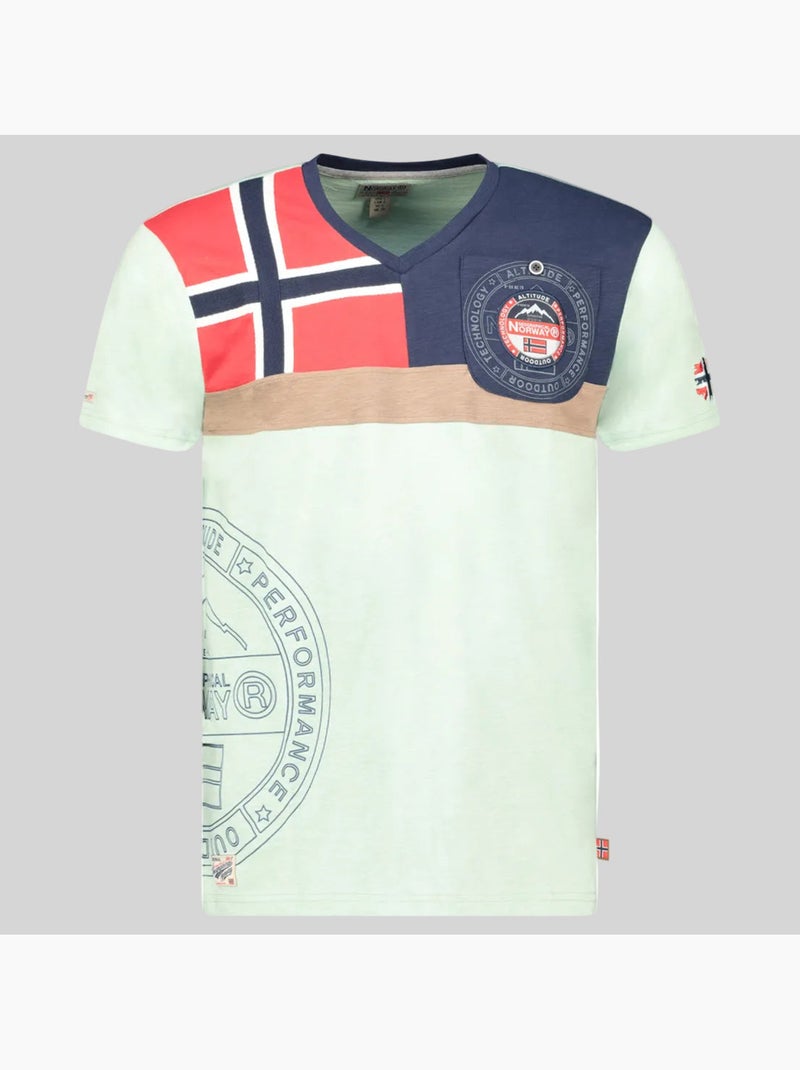 T-shirt j-flag – geographical norway Vert pastel - Kiabi